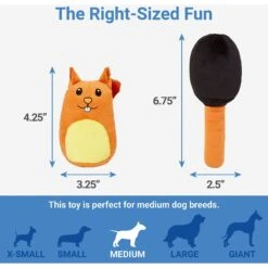 Frisco Retro Smack-a-Squirrel Hide & Seek Puzzle Plush Squeaky Dog Toy -PetSafe Kong Shop 230313 PT2. AC SS1800 V1599945055