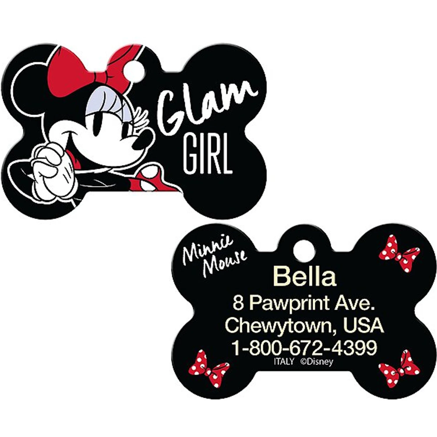 Quick-Tag Disney Minnie Mouse Personalized Dog & Cat ID Tag 1 Quick-Tag Disney Minnie Mouse Personalized Dog & Cat ID Tag