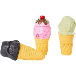 STAR WARS GALACTIC EMPIRE Ice Cream Cones Latex Squeaky Dog Toy, 3 Count