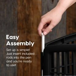 IRIS USA 8-Panel Dog Exercise Playpen, 34-in, Black -PetSafe Kong Shop 231622 PT2. AC SS1800 V1680787486