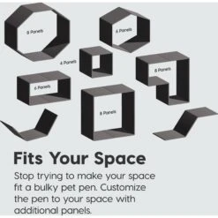 IRIS USA 8-Panel Dog Exercise Playpen, 34-in, Black -PetSafe Kong Shop 231622 PT4. AC SS1800 V1680812030
