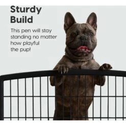 IRIS USA 8-Panel Dog Exercise Playpen, 34-in, Black -PetSafe Kong Shop 231622 PT5. AC SS1800 V1586959253