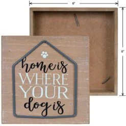 Prinz "Home Is Where Your Dog Is" Box Sign -PetSafe Kong Shop 232035 PT4. AC SS1800 V1588609905