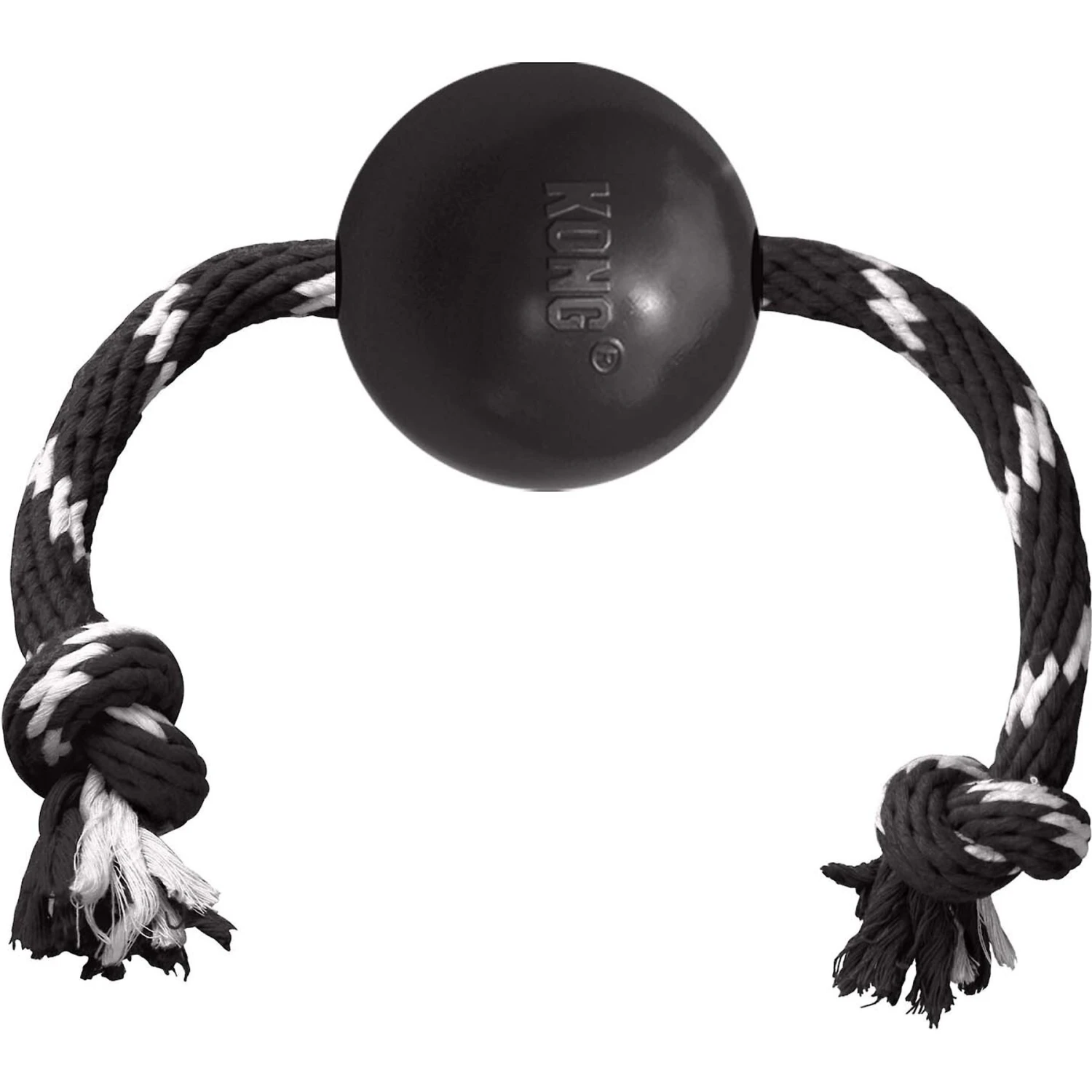 KONG Extreme Ball With Rope Dog Chew Toy 1 KONG Extreme Ball With Rope Dog Chew Toy