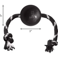 KONG Extreme Ball With Rope Dog Chew Toy 6 KONG Extreme Ball With Rope Dog Chew Toy -PetSafe Kong Shop 232496 PT2. AC SS1800 V1603132906