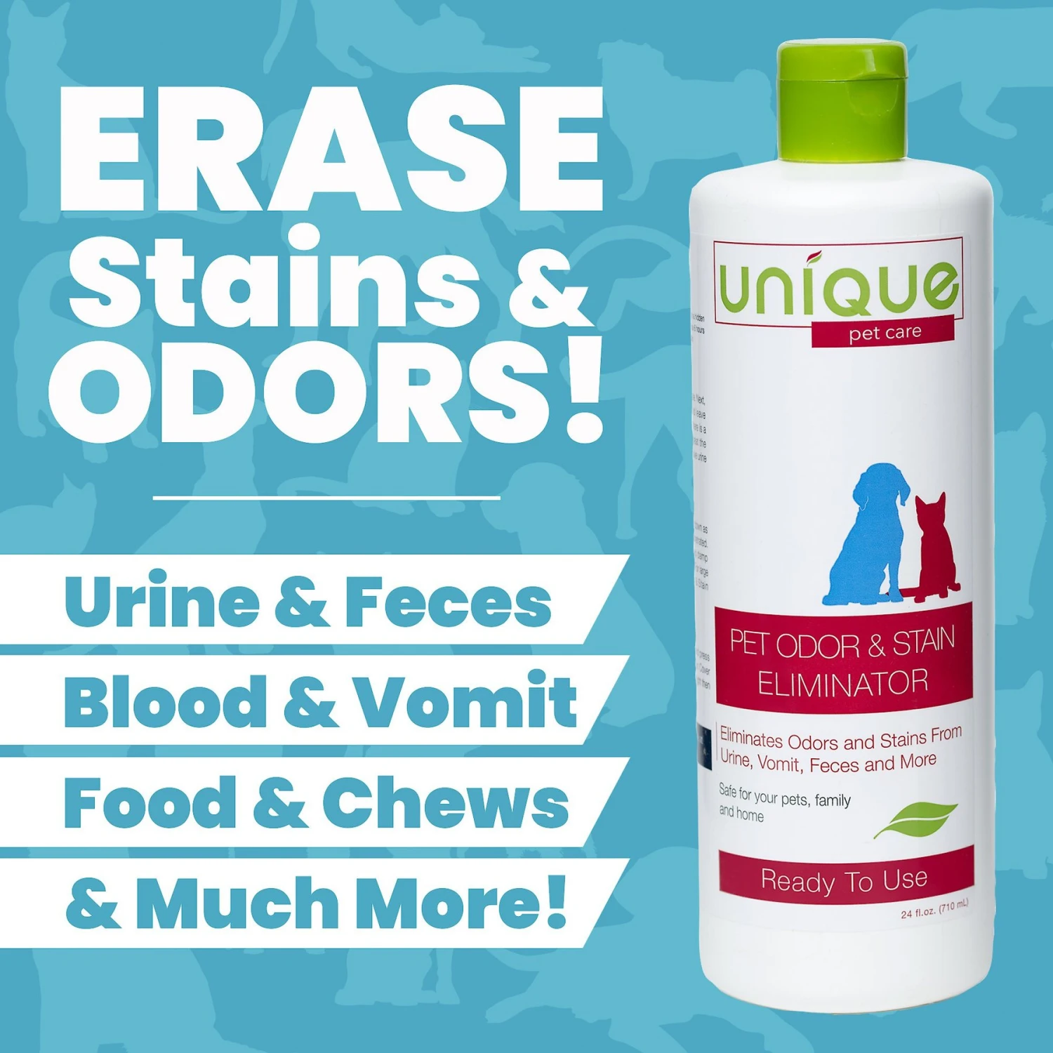 Unique Pet Care Ready To Use Pet Odor & Stain Eliminator, 24-oz Bottle 2 Unique Pet Care Ready To Use Pet Odor & Stain Eliminator, 24-oz Bottle - Image 2