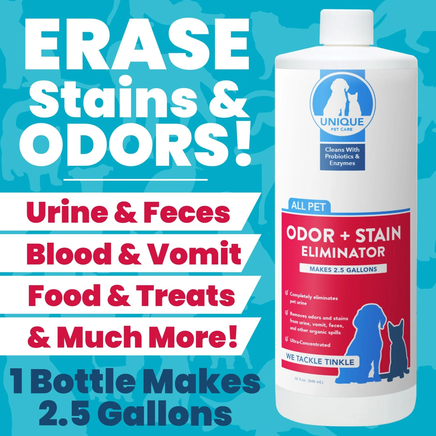 Unique Pet Care Ultra Concentrated Pet Odor & Stain Eliminator 2 Unique Pet Care Ultra Concentrated Pet Odor & Stain Eliminator - Image 2