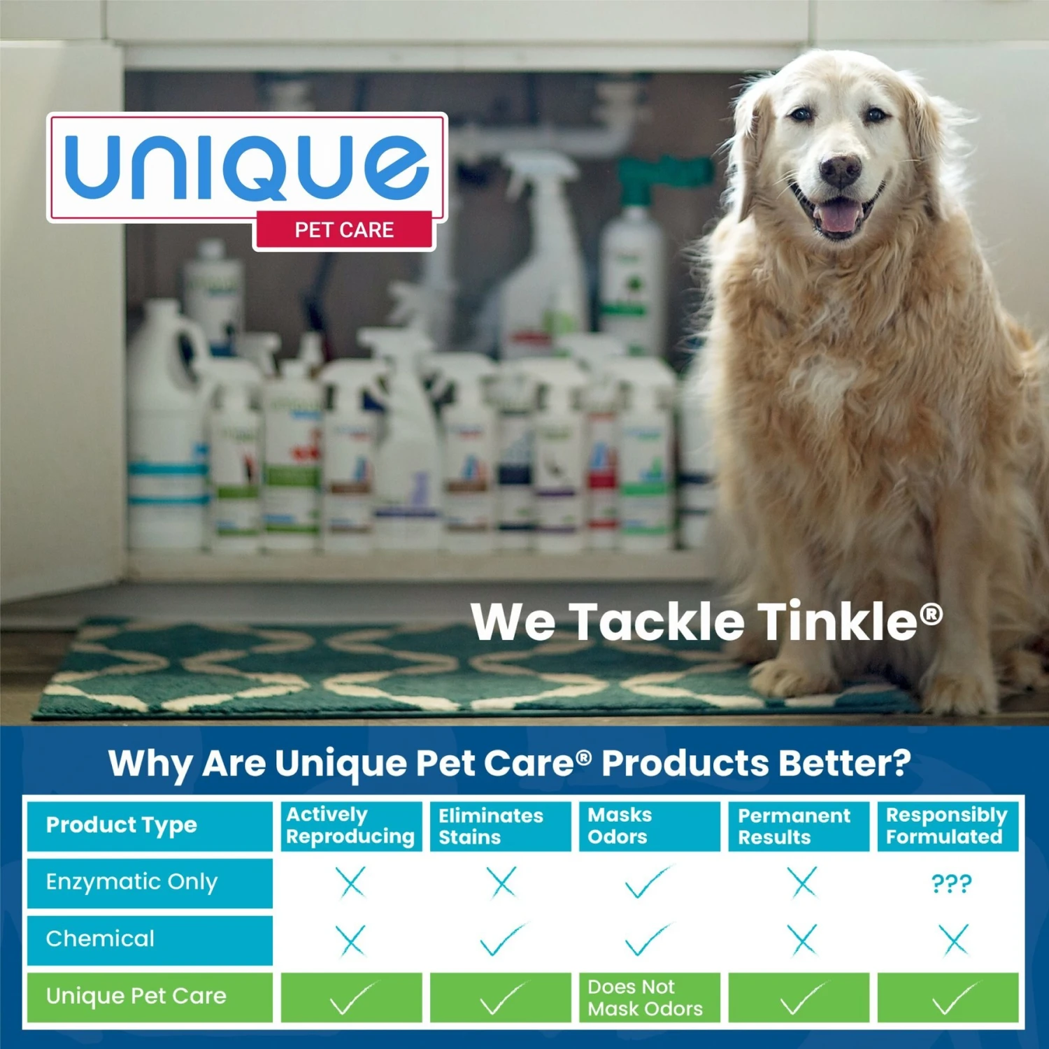 Unique Pet Care Fresh Rain Dog Odor + Stain Remover, 24-oz Bottle 6 Unique Pet Care Fresh Rain Dog Odor + Stain Remover, 24-oz Bottle - Image 6