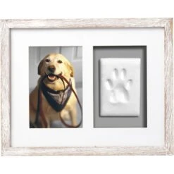 Pearhead Pawprints Wall Picture Frame, 4 X 6-in