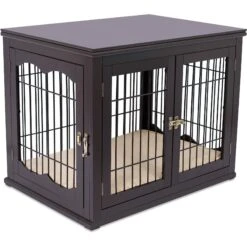 Internet's Best Double Door Furniture Style Dog Crate & End Table -PetSafe Kong Shop 233361 PT2. AC SS1800 V1604008939