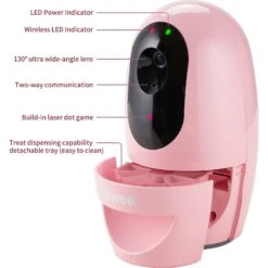 Pawbo Wi-Fi Interactive Pet Camera & Treat Dispenser, Pink -PetSafe Kong Shop 236288 PT6. AC SS1800 V1608346071