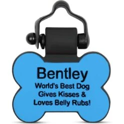 SiliDog The Silent Dog Tag Silicone Bone Personalized Dog ID Tag