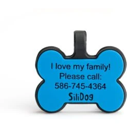 SiliDog The Silent Dog Tag Silicone Bone Personalized Dog ID Tag -PetSafe Kong Shop 236850 PT2. AC SS1800 V1591710212