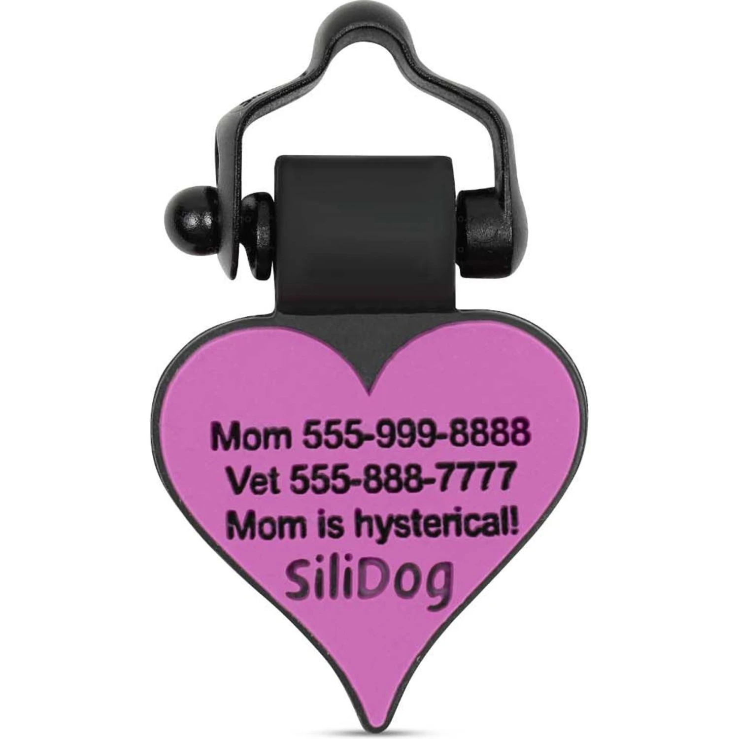 SiliDog The Silent Dog Tag Silicone Heart Personalized Dog & Cat ID Tag 2 SiliDog The Silent Dog Tag Silicone Heart Personalized Dog & Cat ID Tag - Image 2