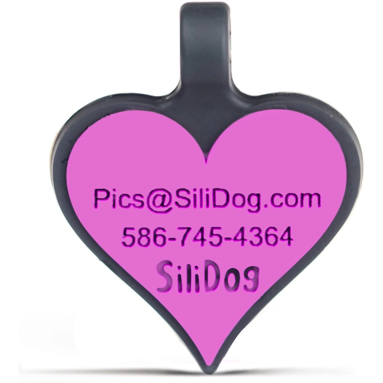 SiliDog The Silent Dog Tag Silicone Heart Personalized Dog & Cat ID Tag 3 SiliDog The Silent Dog Tag Silicone Heart Personalized Dog & Cat ID Tag - Image 3