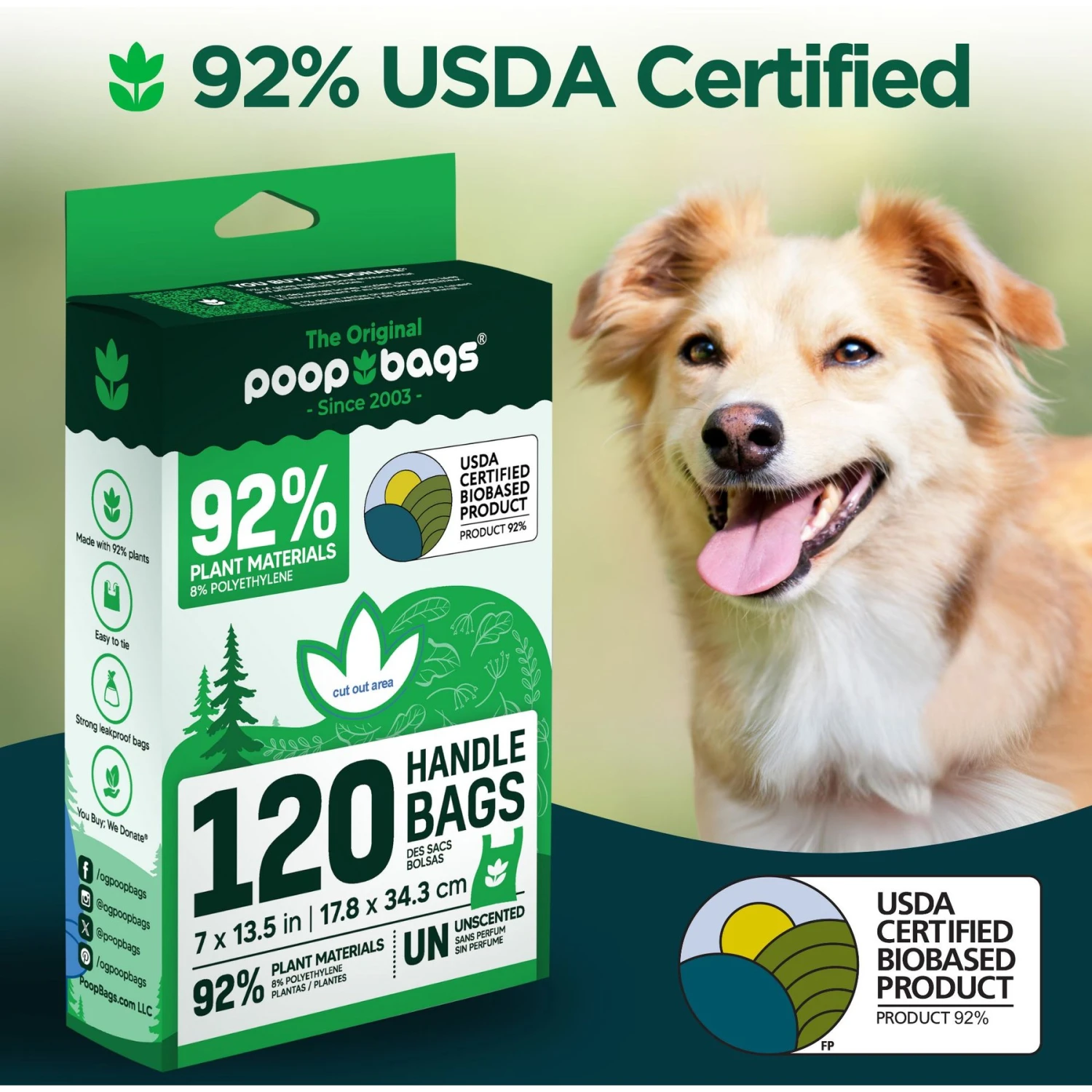The Original Poop Bags Handle Tie Compostable Dog Poop Bags, 120 Count 3 The Original Poop Bags Handle Tie Compostable Dog Poop Bags, 120 Count - Image 3