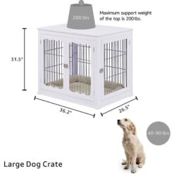 Unipaws End Table Wooden Dog Crate -PetSafe Kong Shop 241611 PT5. AC SS1800 V1600385486