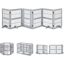 Unipaws 6 Panel Wooden Wire Dog Gate -PetSafe Kong Shop 241637 PT2. AC SS1800 V1657656385