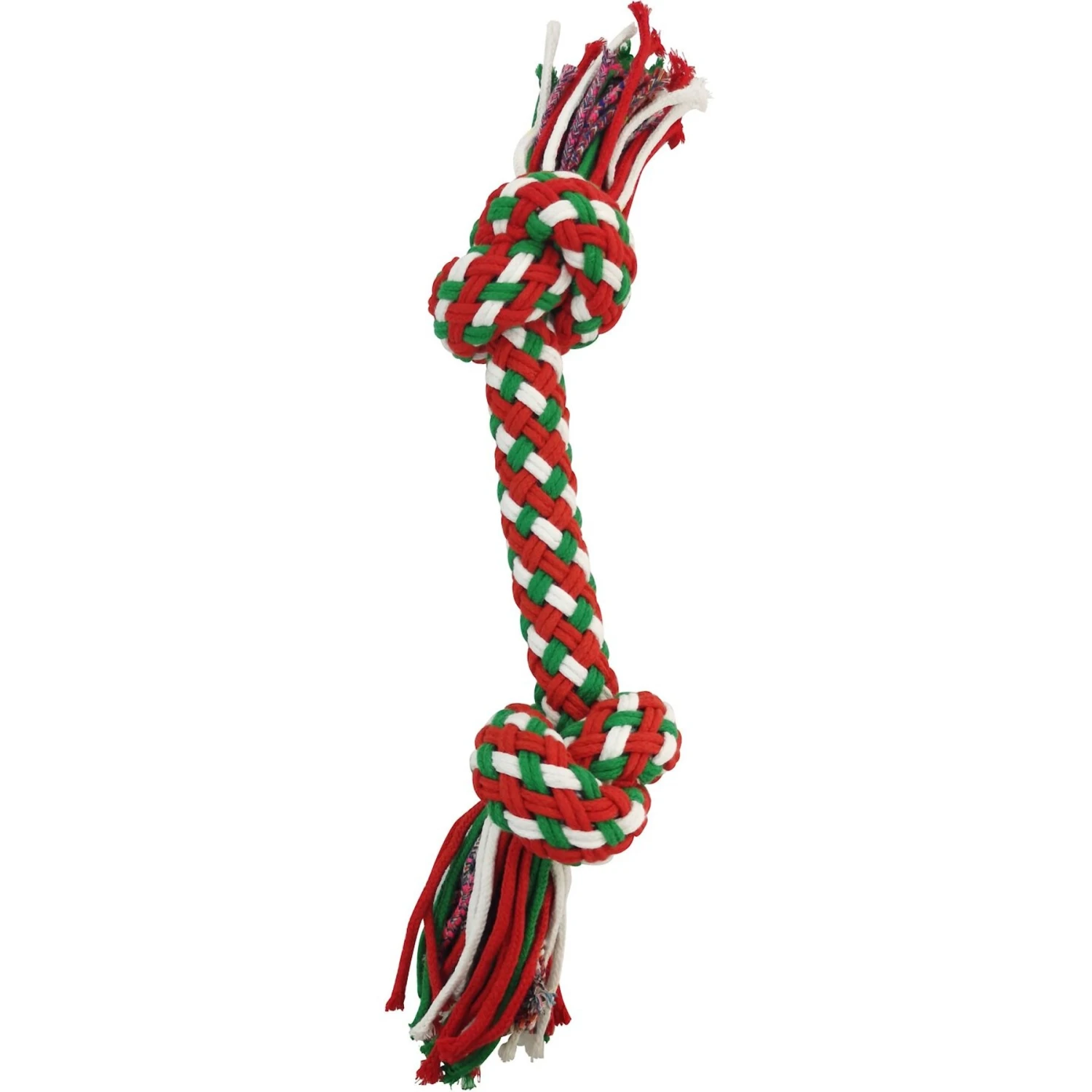 Frisco Double Knot Tri-Color Rope Fetch Dog Toy 1 Frisco Double Knot Tri-Color Rope Fetch Dog Toy