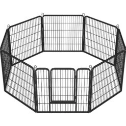 Yaheetech 8-Panel Dog Exercise Pen, Black -PetSafe Kong Shop 242638 PT2. AC SS1800 V1687374463
