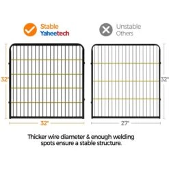 Yaheetech 8-Panel Dog Exercise Pen, Black -PetSafe Kong Shop 242638 PT8. AC SS1800 V1673648620