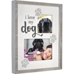 Malden International Designs "I Love My Dog" Two Slotted Picture Frame, 4 X 6-in & 3 X 3-in -PetSafe Kong Shop 243968 PT3. AC SS1800 V1595869277