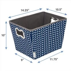 Frisco Rectangle Collapsible Pet Toy Storage Bin, Navy Herringbone 8 Frisco Rectangle Collapsible Pet Toy Storage Bin, Navy Herringbone -PetSafe Kong Shop 250574 PT2. AC SS1800 V1613772984