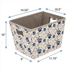 Frisco Rectangle Collapsible Pet Toy Storage Bin, Tan Novelty Paws -PetSafe Kong Shop 250581 PT2. AC SS1800 V1613773601