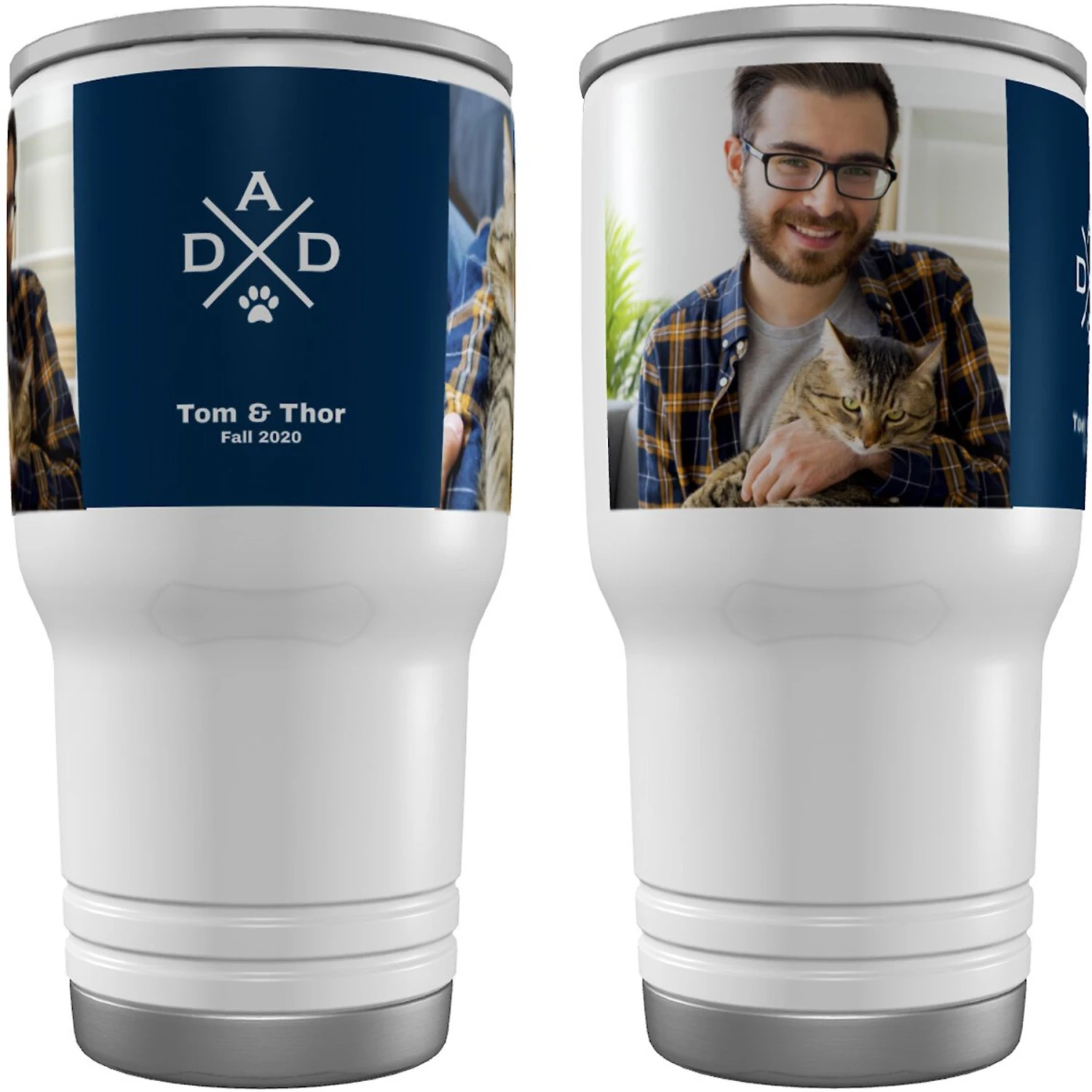 Frisco Double Walled "Dad" Personalized Tumbler, 30-oz Cup 1 Frisco Double Walled "Dad" Personalized Tumbler, 30-oz Cup
