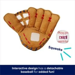 Frisco Baseball Mitt & Ball Interactive Plush Squeaky Dog Toy 8 Frisco Baseball Mitt & Ball Interactive Plush Squeaky Dog Toy -PetSafe Kong Shop 252756 PT2. AC SS1800 V1686580089