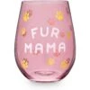 Blush Fur Mama Stemless Wine Glass, 20-oz