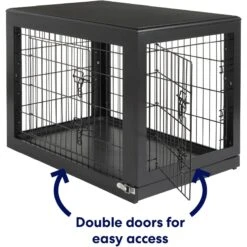 Frisco Double Door Furniture Style Dog Crate, Black -PetSafe Kong Shop 253026 PT3. AC SS1800 V1615840384