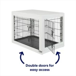 Frisco Double Door Furniture Style Dog Crate, White 7 Frisco Double Door Furniture Style Dog Crate, White -PetSafe Kong Shop 253029 PT3. AC SS1800 V1617644305