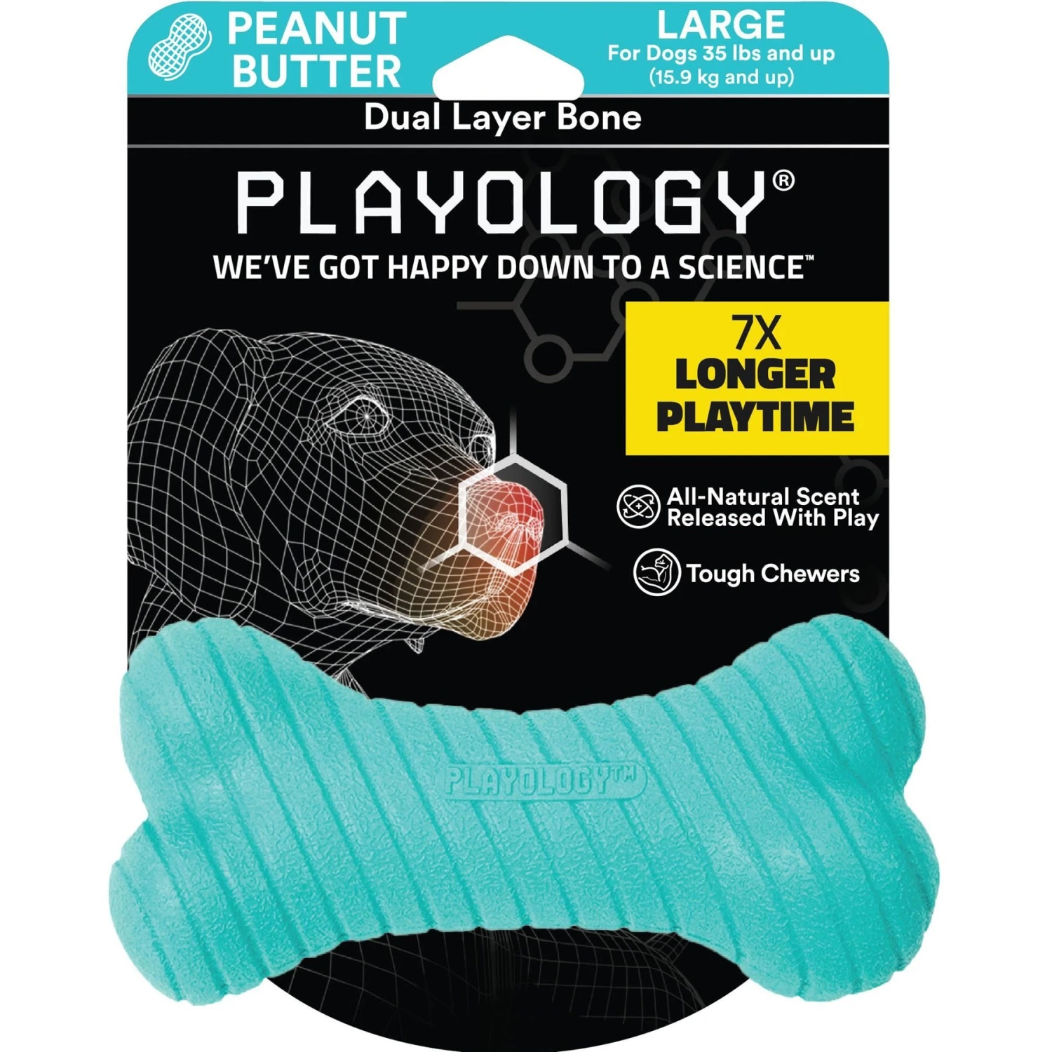 Playology Scented Dual Layer Bone Dog Toy 1 Playology Scented Dual Layer Bone Dog Toy