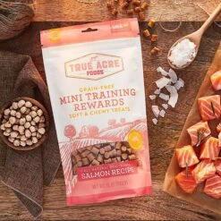 Frisco Fetch Squeaking Colorful Tennis Ball Dog Toy & True Acre Foods Salmon Recipe Mini-Training Rewards Grain-Free Soft & Chewy Dog Treats -PetSafe Kong Shop 255469 PT5. AC SS1800 V1603199477