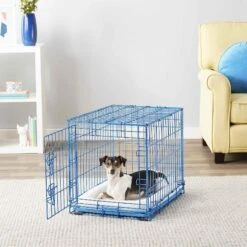 Frisco Fold & Carry Single Door Collapsible Wire Dog Crate & Frisco Quilted Plush Dog Crate Mat -PetSafe Kong Shop 255501 PT2. AC SS1800 V1604097714