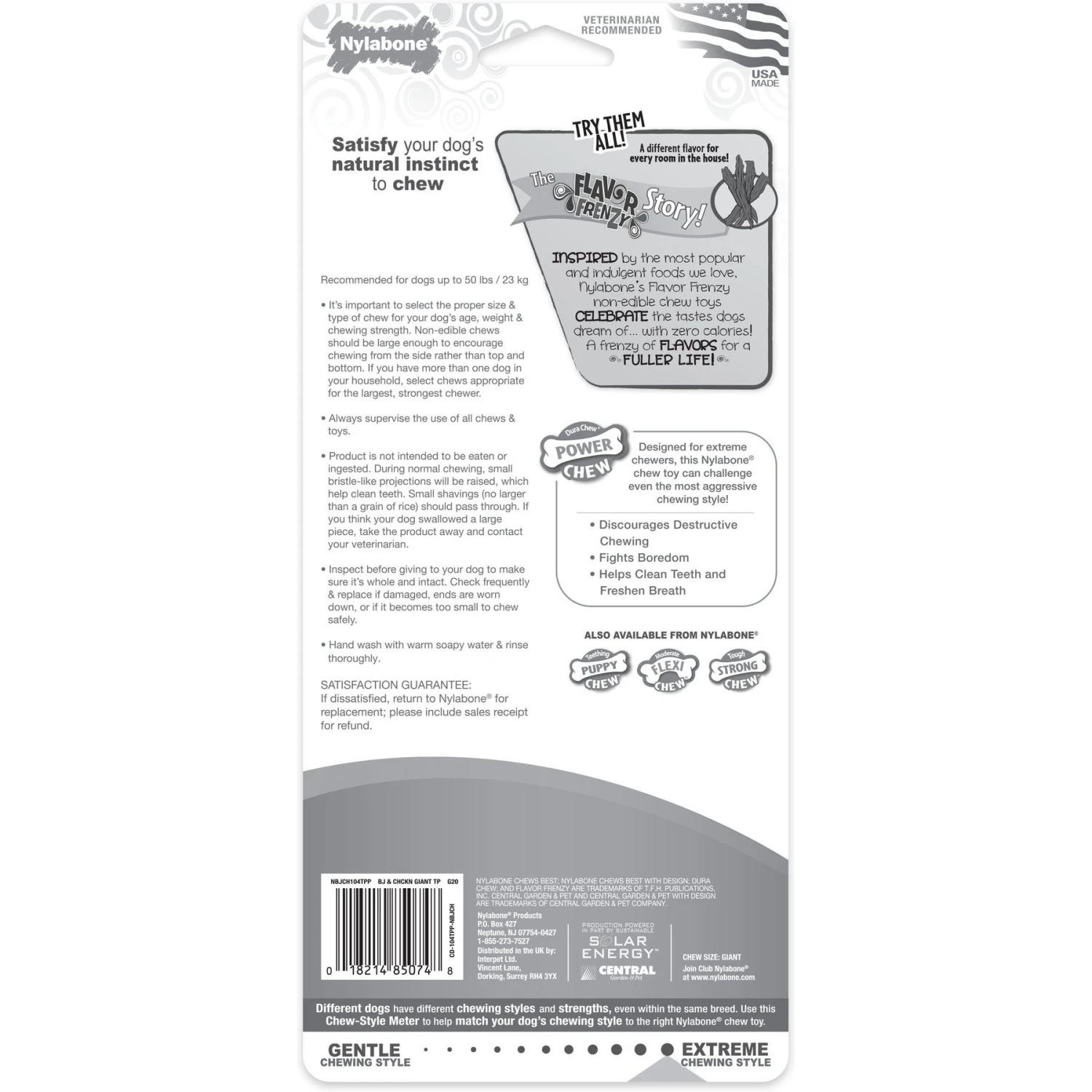 Nylabone Power Chew Durable Dog Chew Toys Twin Pack Beef Jerky & Chicken 8 Nylabone Power Chew Durable Dog Chew Toys Twin Pack Beef Jerky & Chicken - Image 8