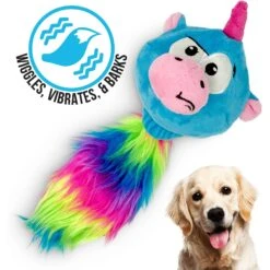 Hyper Pet Doggie Pal Unicorn Squeaky Interactive Plush Dog Toy -PetSafe Kong Shop 258938 PT6. AC SS1800 V1605920526