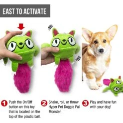 Hyper Pet Monster Pal Interactive Plush Dog Toy 12 Hyper Pet Monster Pal Interactive Plush Dog Toy -PetSafe Kong Shop 258940 PT5. AC SS1800 V1605826921