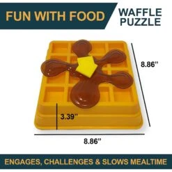 OurPets Waffle Squeaky Treat Dispensing Puzzle Dog & Cat Toy -PetSafe Kong Shop 258949 PT2. AC SS1800 V1637362944