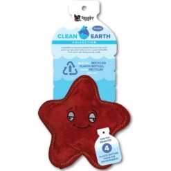 Spunky Pup Clean Earth Collection Recycled Starfish Plush Dog Toy