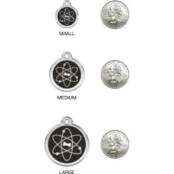 Red Dingo Atom Stainless Steel Personalized Dog & Cat ID Tag, Black -PetSafe Kong Shop 259743 PT8. AC SS1800 V1617702401