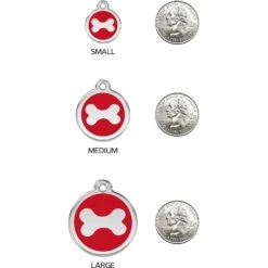Red Dingo Bone Stainless Steel Personalized Dog ID Tag -PetSafe Kong Shop 259841 PT8. AC SS1800 V1617697010