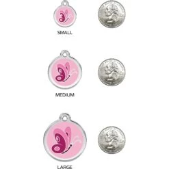 Red Dingo Butterfly Stainless Steel Personalized Dog & Cat ID Tag -PetSafe Kong Shop 259892 PT8. AC SS1800 V1617699996