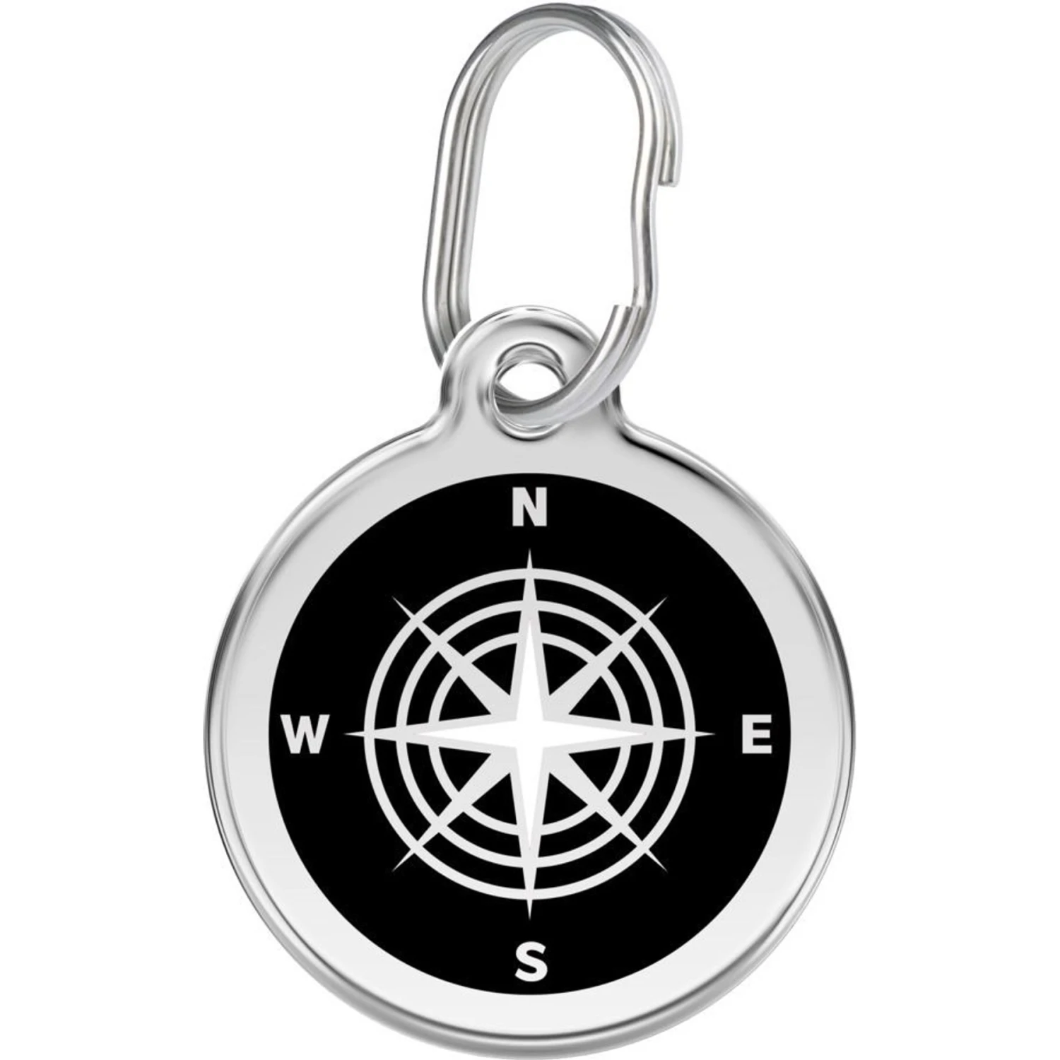 Red Dingo Compass Stainless Steel Personalized Dog & Cat ID Tag, Black 1 Red Dingo Compass Stainless Steel Personalized Dog & Cat ID Tag, Black