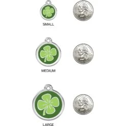 Red Dingo Clover Stainless Steel Personalized Dog & Cat ID Tag, Green -PetSafe Kong Shop 259949 PT8. AC SS1800 V1617683210