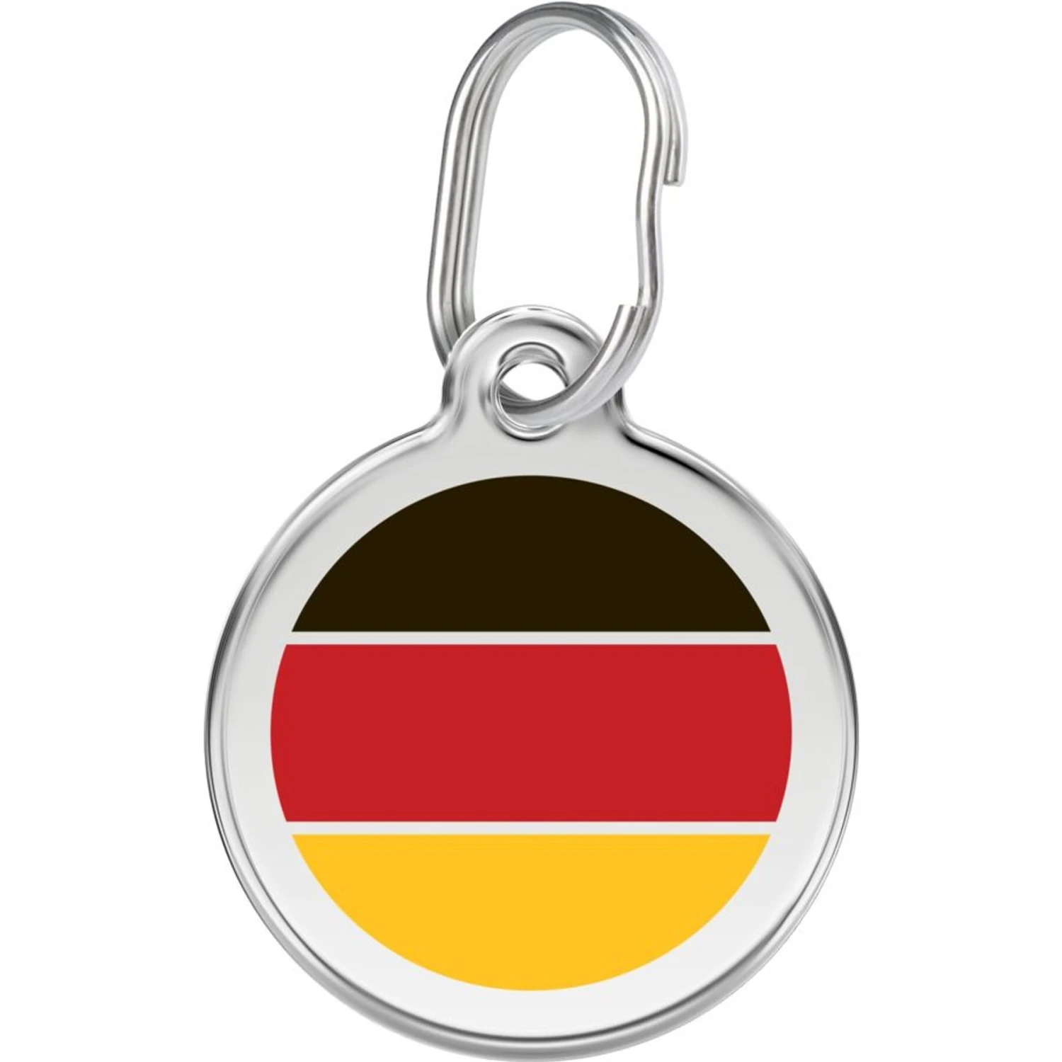 Red Dingo German Flag Stainless Steel Personalized Dog & Cat ID Tag 1 Red Dingo German Flag Stainless Steel Personalized Dog & Cat ID Tag