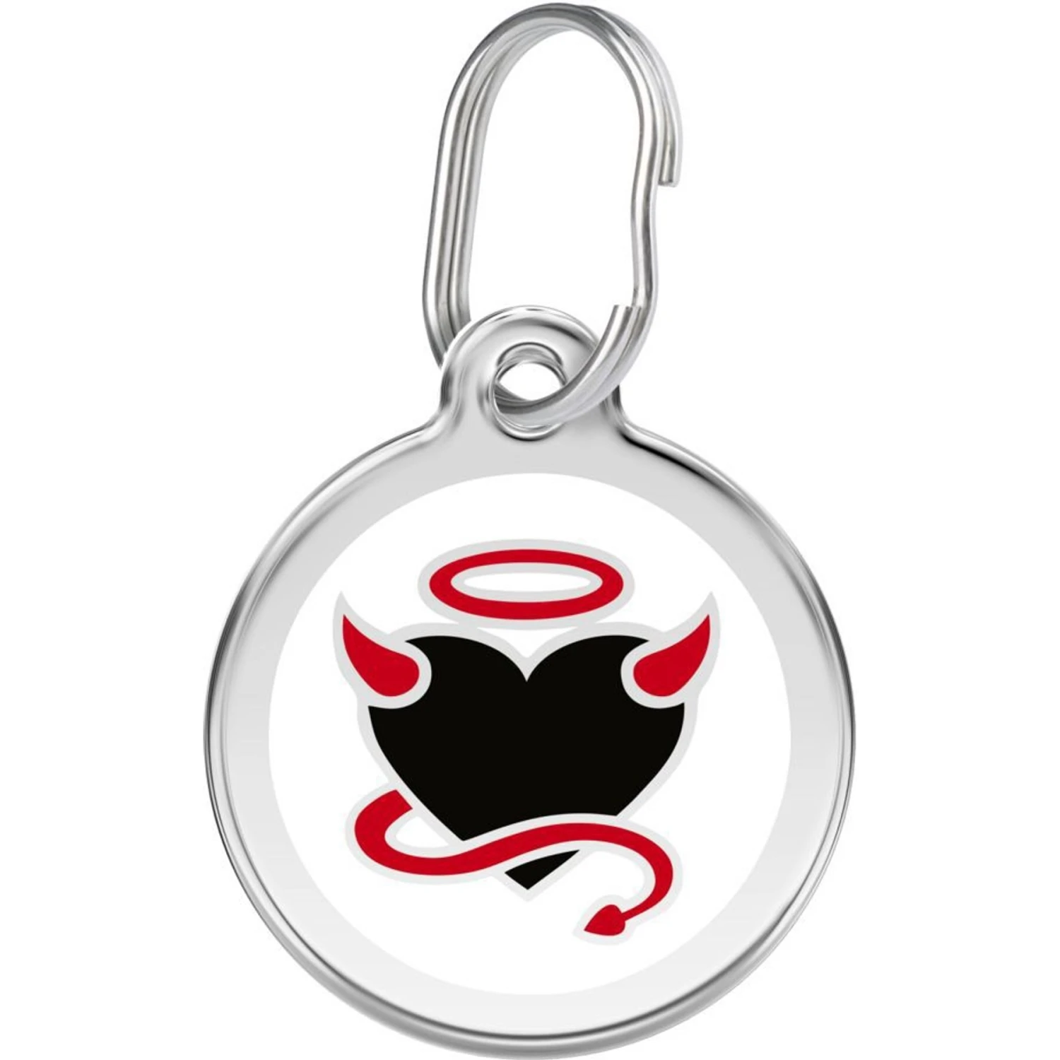 Red Dingo Devil Heart Stainless Steel Personalized Dog & Cat ID Tag 1 Red Dingo Devil Heart Stainless Steel Personalized Dog & Cat ID Tag