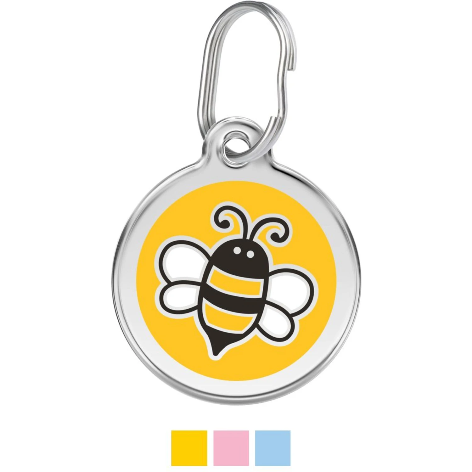Red Dingo Bumble Bee Stainless Steel Personalized Dog & Cat ID Tag 1 Red Dingo Bumble Bee Stainless Steel Personalized Dog & Cat ID Tag