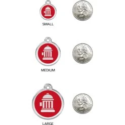 Red Dingo Fire Hydrant Stainless Steel Personalized Dog ID Tag -PetSafe Kong Shop 260132 PT8. AC SS1800 V1617700005